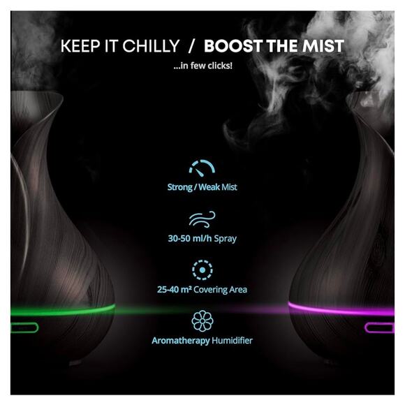 Essential Oil Aromatherapy 400ml Ultrasonic Diffuser & Humidifier Smart WiFi LED - Picture 15 of 16